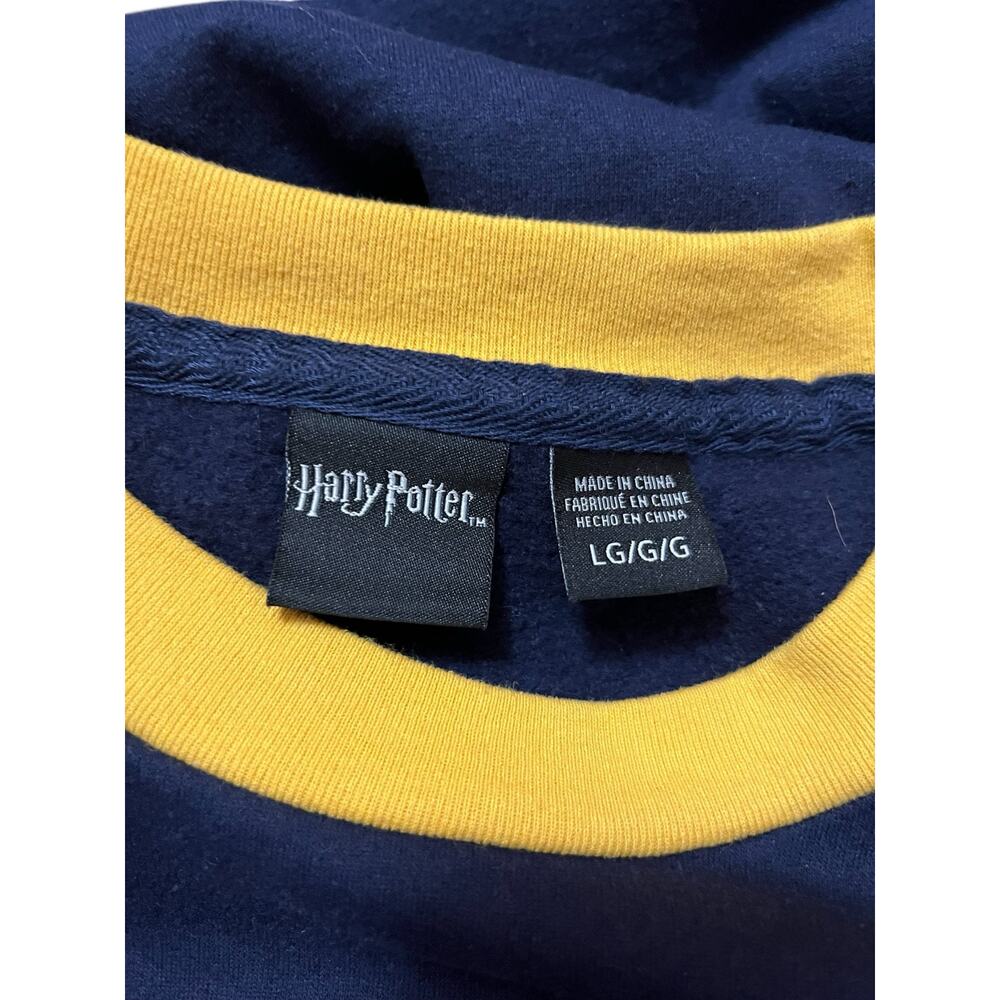 Happy Potter Sweatshirt Hogwarts with school crest Color block Large - Picture 4 of 4